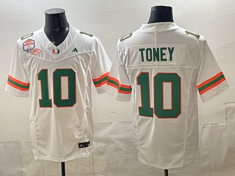 Men 2026 Miami Hurricanes #10 Toney White 3th generations Nike Limited NCAA Jersey 06